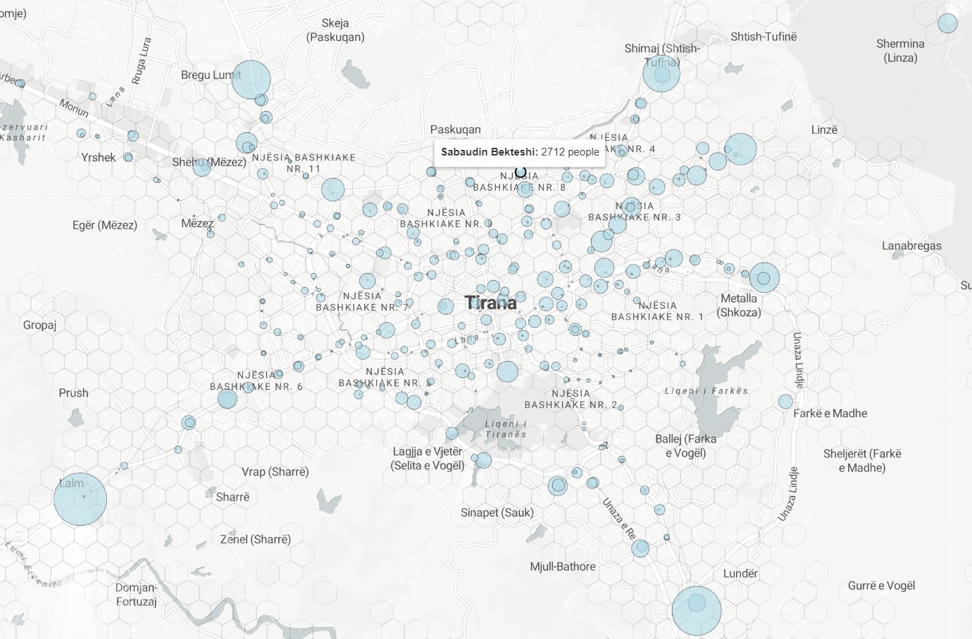 Public Transport Density Map